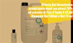 Tanica 5lt gel igienizzante mani (70%) con estratto di fico d'india